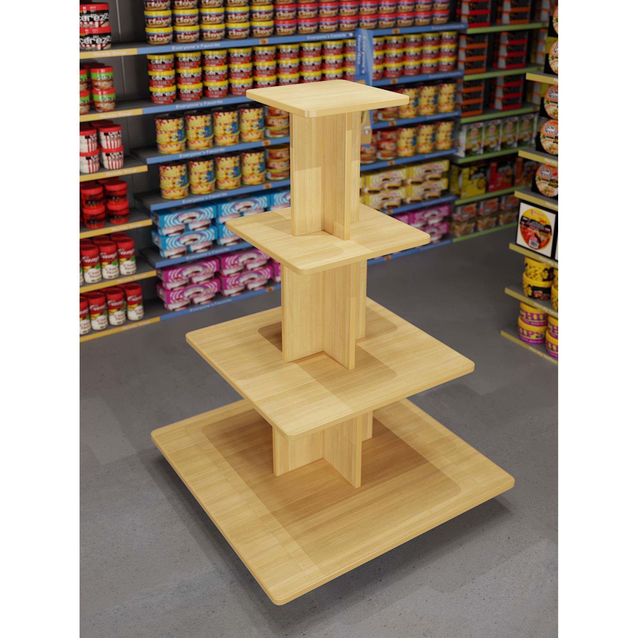 中岛展示台银行礼品展架无螺丝组装超市货架堆头架长方形中岛柜