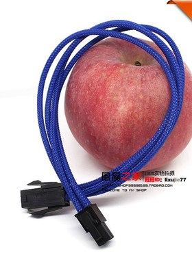 单根包网 CPU供电4Pin延长线 18AWG线 蓝色版