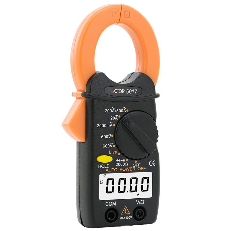 胜利仪器钳形表VC6017 袖珍钳形表数字电流表 0.01A-500A