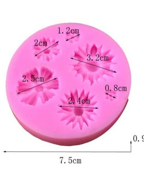 3pcslot Sunflower Silicone Cake Fondant Resin Molds Roses M