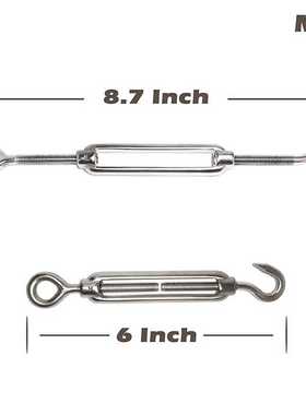 304 Stainless Steel Turnbuckle M6 Wire Rope Tension Tensione