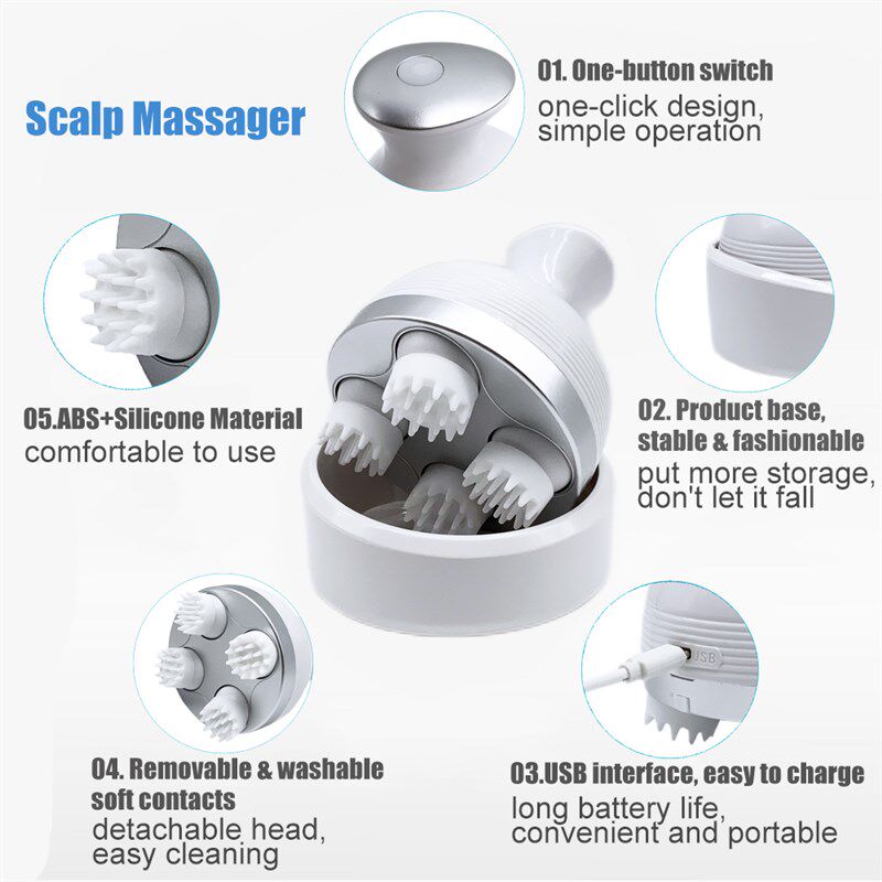 Electric Cat Head Massager Body Relax Shoulder Neck Deep