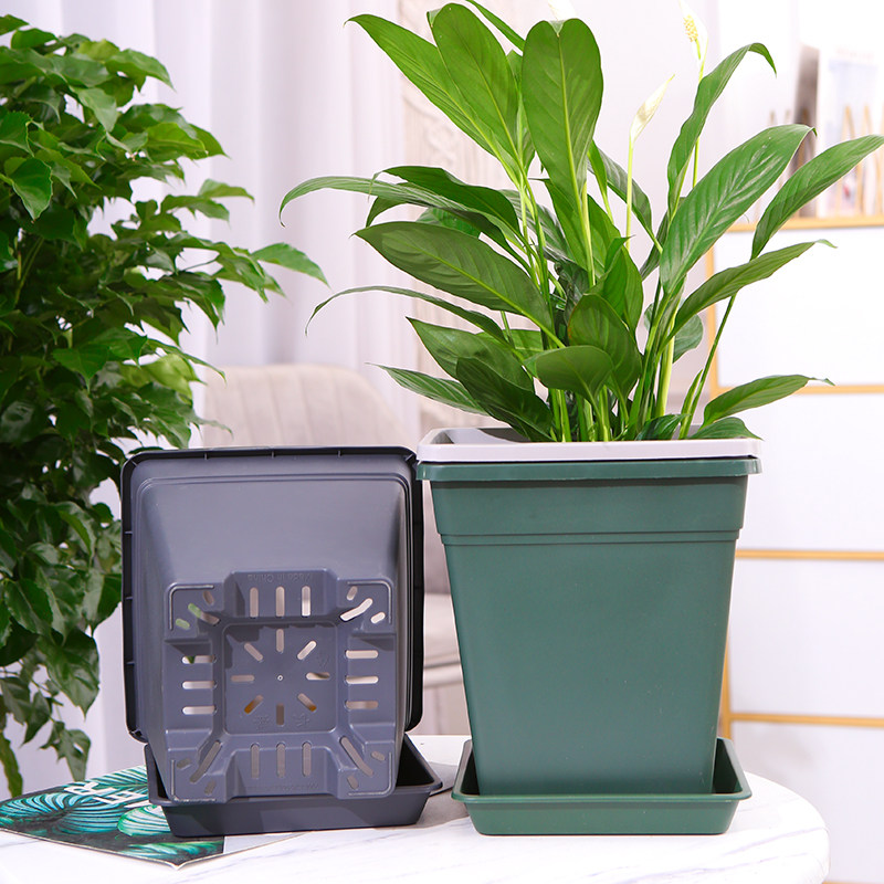 极速长盛正方形青山控根塑料花盆透气花卉加仑盆铁线莲月季大口径