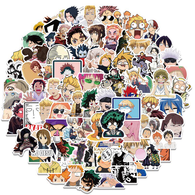 50/100Pcs Funny Anime Demon Slayer/Attack on Titan/ Graffiti