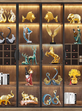 套装北欧现代简约家居客厅电视酒柜装饰品摆件办公室轻奢高档创意