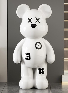 大型落地暴力熊客厅摆件网红存钱罐高档电视柜沙发旁边潮玩装饰品