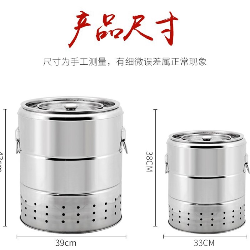 好货无烟烧烤炉家用户外吊炉木炭烧烤架室内不锈钢焖烤炉电圆形烤