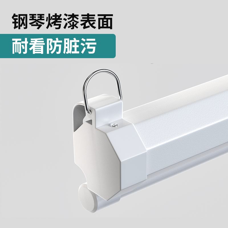 手拉幕布投影家用客厅手动升降无需电动卧室壁挂自锁窗帘式72寸/8