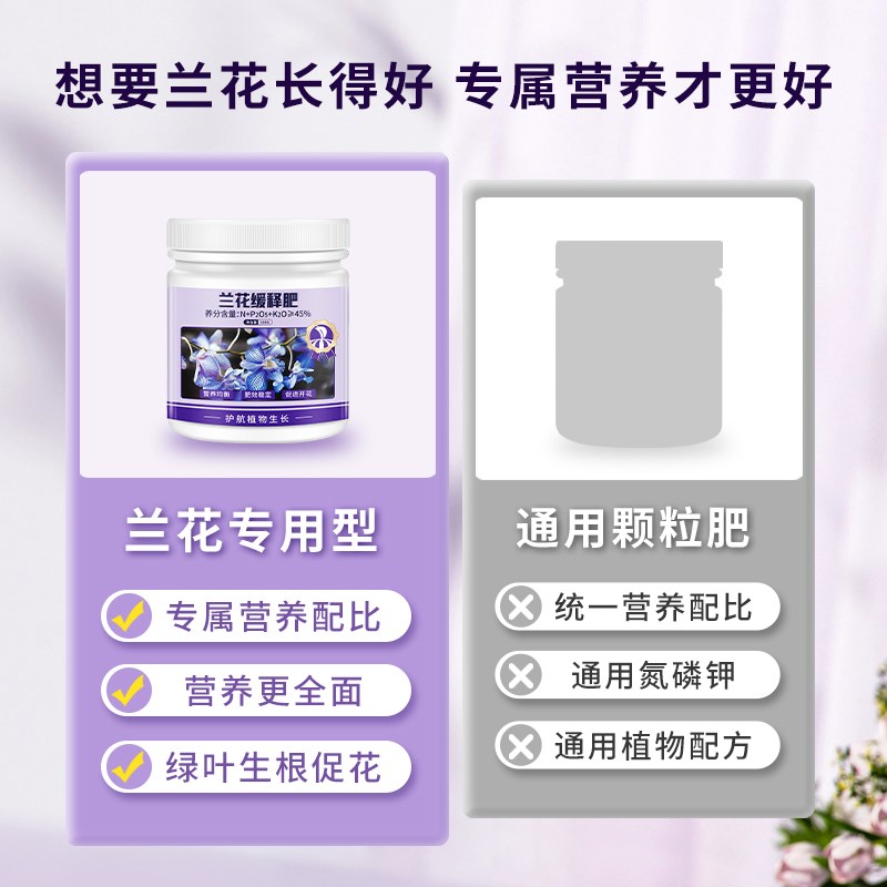 兰花专用肥料颗粒肥室内盆栽养花绿植植物通用氮磷钾复合缓释花肥