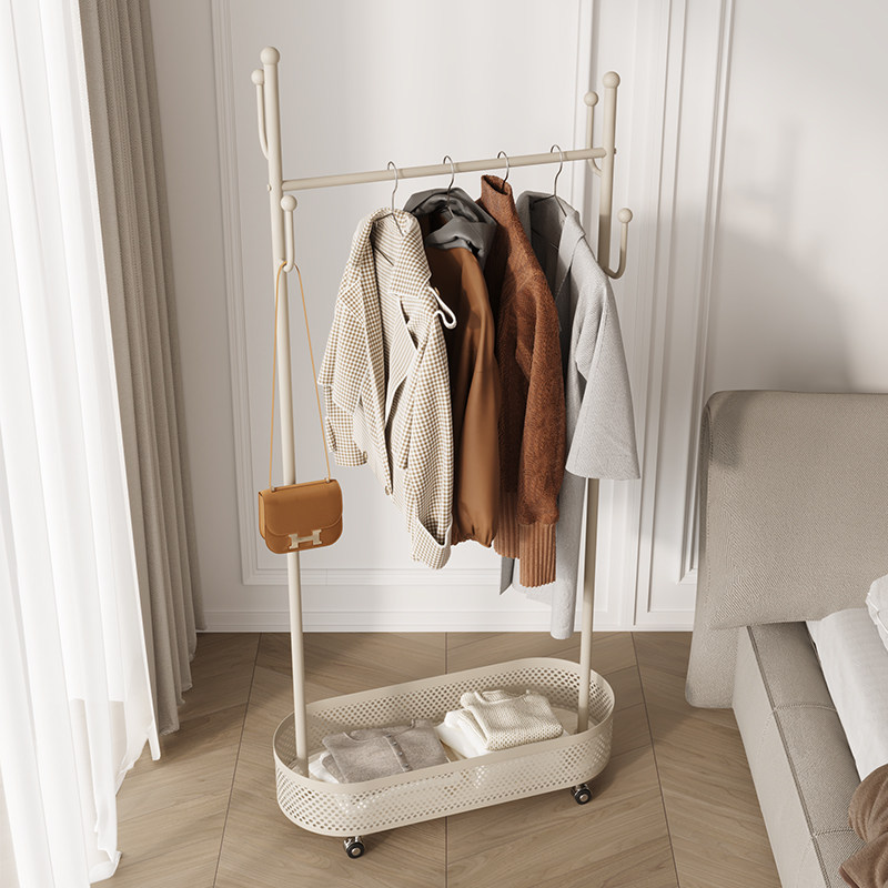 家用落地卧室衣帽架挂衣架床边放衣服神器简易铁艺置衣架收纳架