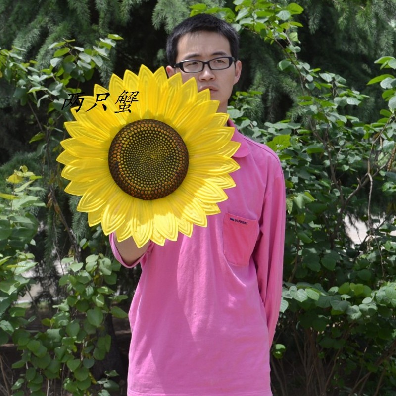 幼儿园手持表演舞蹈道具向日葵运动会入场开幕创意笑脸太阳手拿花