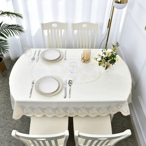 热销桌布餐桌布台布pvc塑料防水防烫免洗家用欧式椭圆形客厅茶几