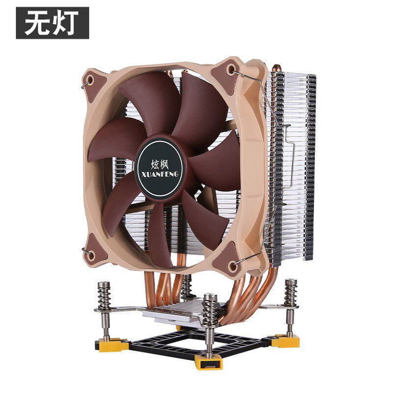 热销台式12代四热管CPU散热器i5i7发光1200静音1151针CPU风扇12CM