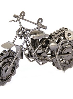 热销金属摩托车饰品摆件创意定制男生礼物品手工家居铁艺小工艺品
