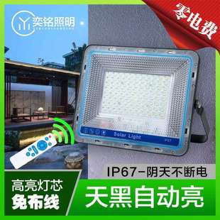 燈小區庭院公園感應遙控投光燈新款 超亮LED路燈 戶外太陽燈