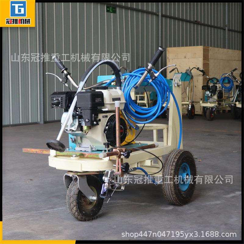 柱塞电动冷喷划线机自动道路车位画线标线机小型手推冷喷划线机