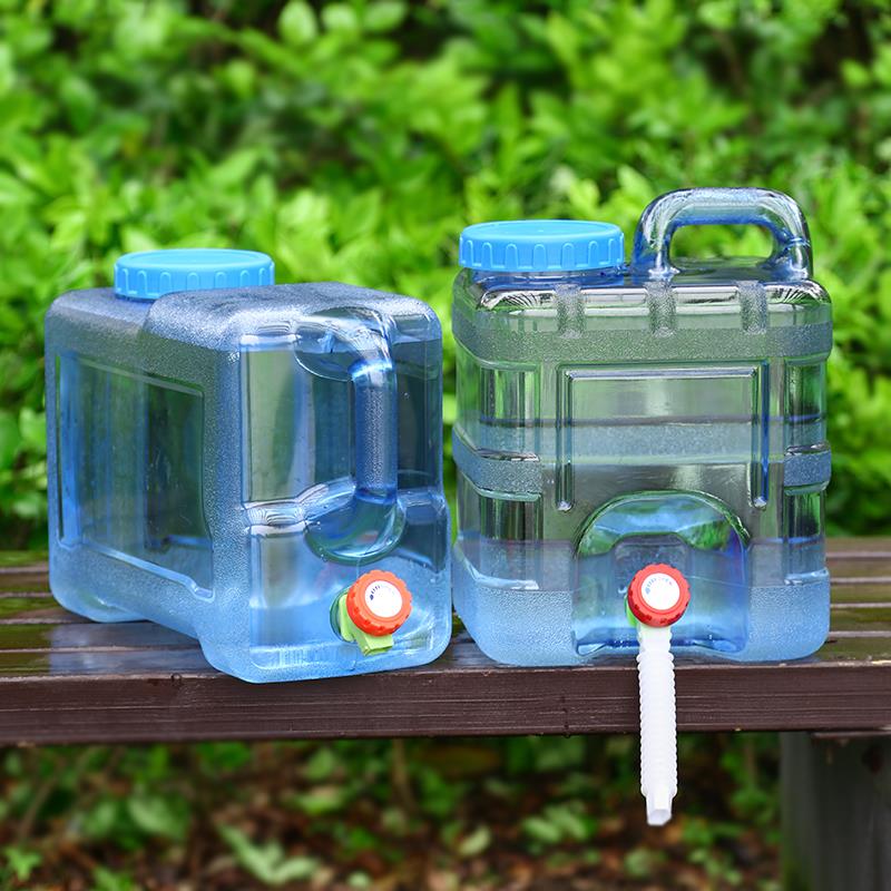 户外纯净装饮水桶带龙头塑料家用方形车载储水存水蓄水箱便携大桶