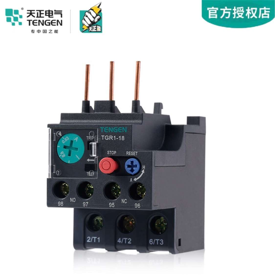 TENGEN天正 TGR1-18热继电器JR28 JRS1D NR2-25热过载保护继电器