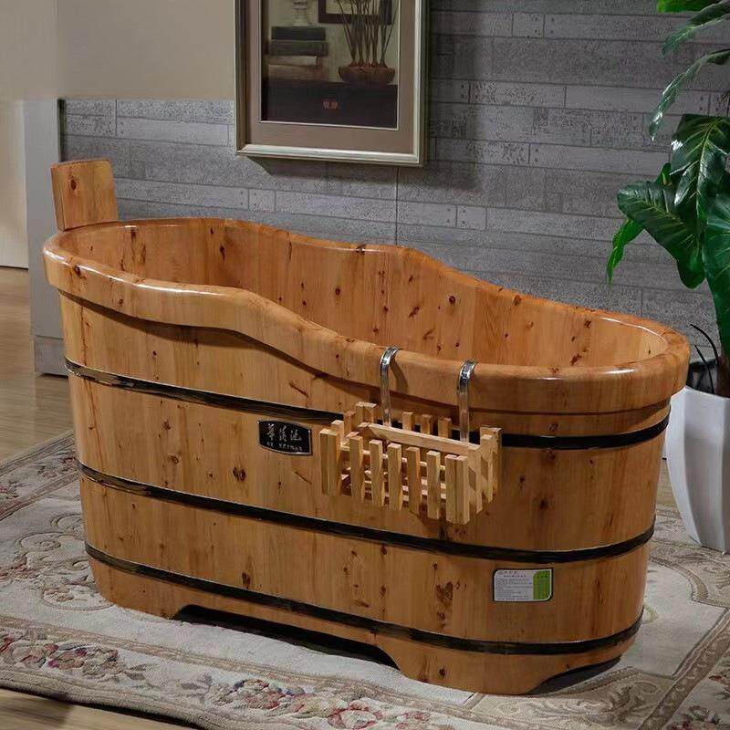 波浪型家用商用泡澡洗澡木桶木质沐浴桶成人实木浴缸加厚单人浴盆
