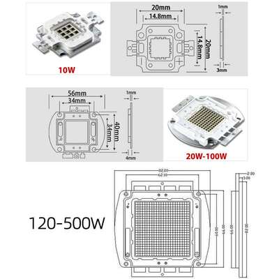 10W20W100W集成光源 980nm1100红外发射管LED灯珠 IR红外LED集成