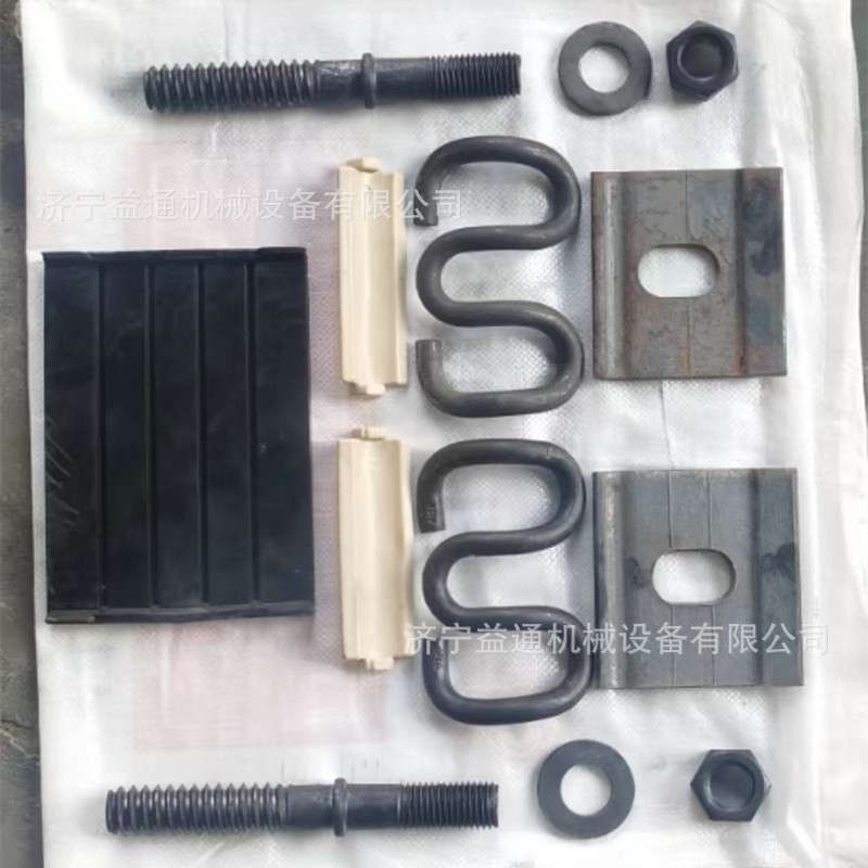P50轨 I型弹条扣件铁路无砟轨道钢轨固定件分开式接头t弹条扣件