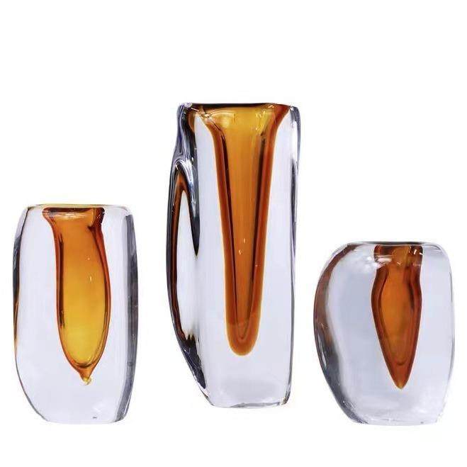 现代家居摆饰玻璃花瓶样板间轻奢摆件餐桌装饰品客厅透明花器插花,电子元器件市场,集成电路（IC）,淘宝优惠券,粉丝福利购,淘宝优惠卷
