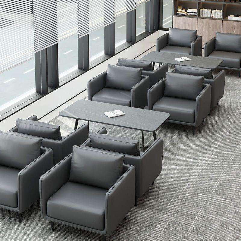 办公沙发售楼部4S店商务接待室会客洽谈休息区单人位小型茶几组合