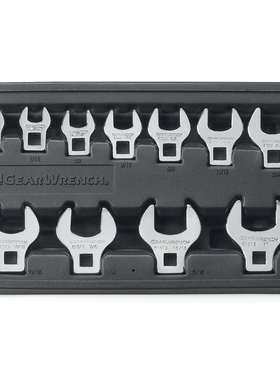 GearWrench 英制 爪型扳手套件 11件扭矩插件 开口扳手头 81908