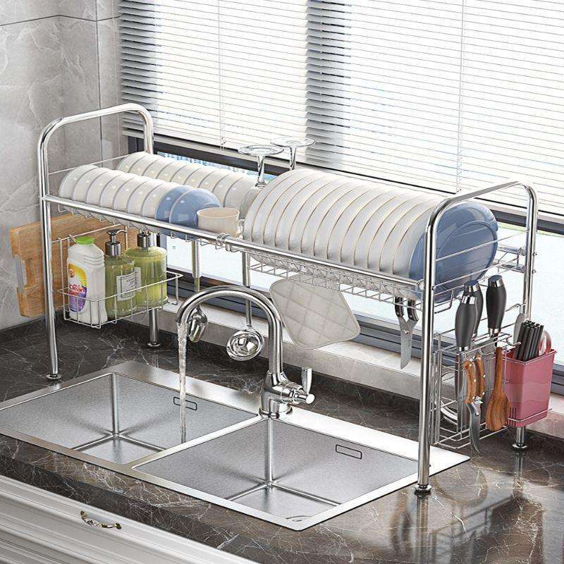 不锈钢厨房置物架水碗碟沥水架收纳架用品家用大全晾放碗架架子无