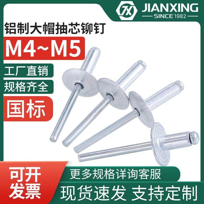 大帽铝制抽芯铆钉大头铝拉钉大扁头拉卯钉开口型装潢钉M3.2M4M5,鲜花速递/花卉仿真/绿植园艺,割草机/草坪机,淘宝优惠券,粉丝福利购,淘宝优惠卷