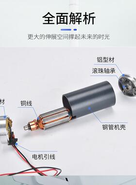 永磁直流减速电机微型XC38MS64有刷调高速马达24V正反转大功率12V