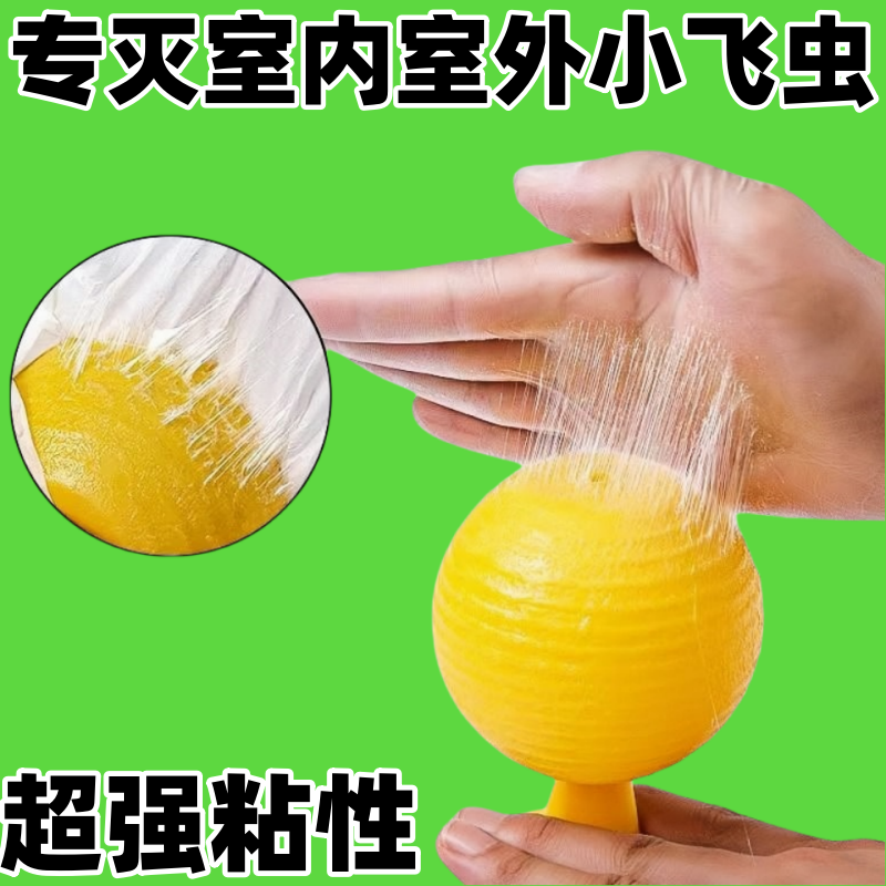 室内粘虫球果园粘小虫子家用厨房蚊蝇诱捕器无毒驱虫神器诱飞虫板