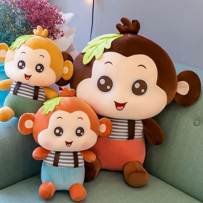 可爱猴子卡通毛绒玩偶柔然手感好