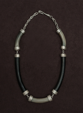 OLIO E ACETO油醋汁·OUDE WAAG 合作系列 纯银牛角木兰项链