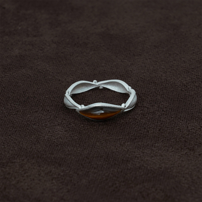 OLIO E ACETO油醋汁·纯银花冠戒指 虎眼石白玉髓