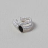 ACETO油醋汁·纯银螺纹耳骨夹 OLIO 白水晶黑曜石