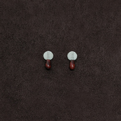 ACETO油醋汁·纯银年轮水滴耳钉 OLIO 红蛇皮玉青金石石英岩