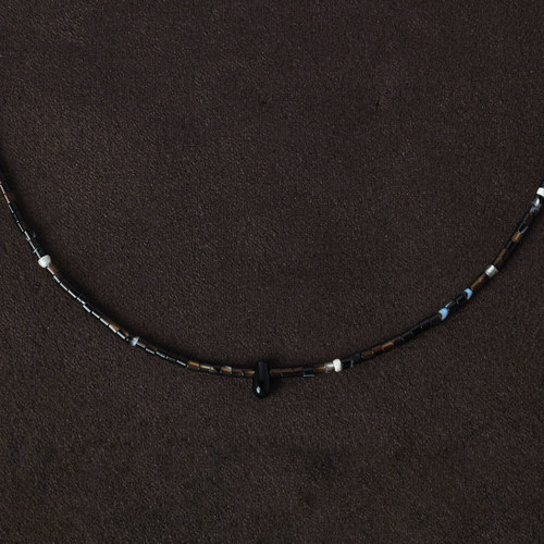 OLIO E ACETO油醋汁·黑花玛瑙露珠吊坠项链