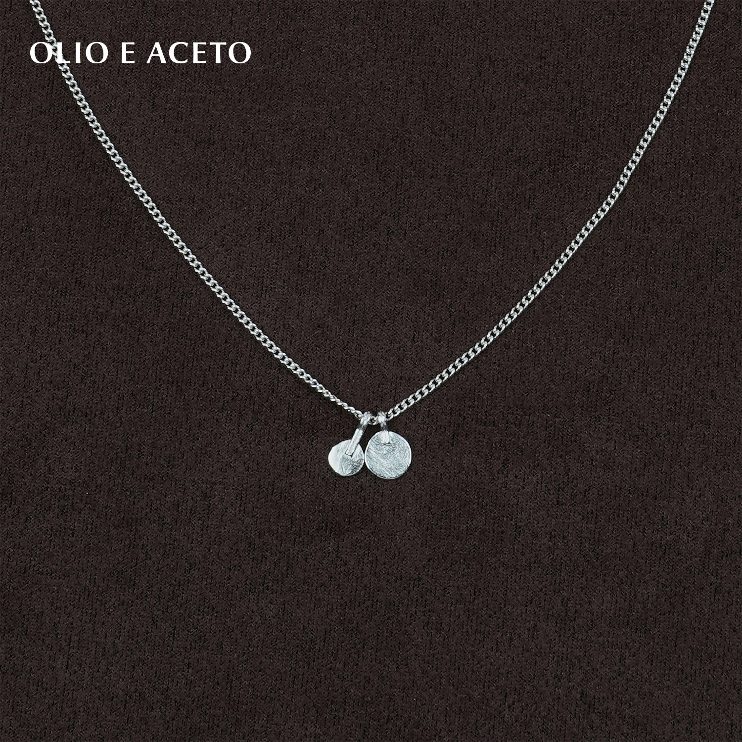 OLIO E ACETO油醋汁·纯银圆镜吊坠项链