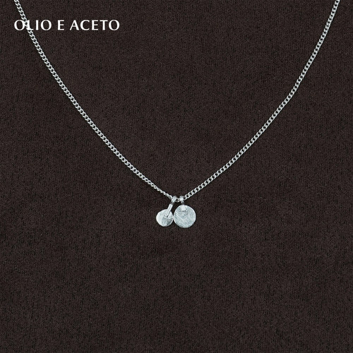 OLIOEACETO纯银圆镜吊坠项链