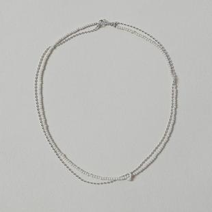 ACETO油醋汁 纯银白松石双层项链 OLIO