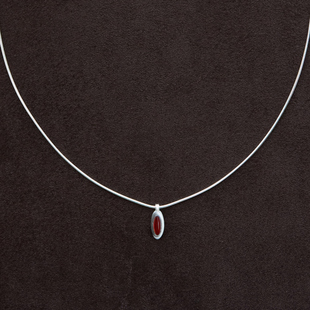 ACETO油醋汁 新年纯银红玛瑙卫星吊坠项链 OLIO