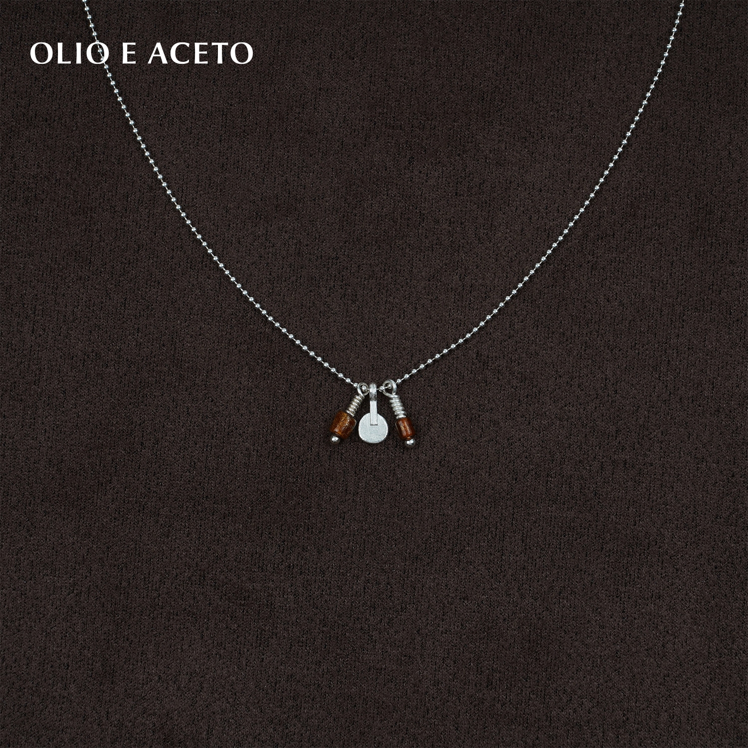 OLIO E ACETO油醋汁&middot;纯银珊瑚流光吊坠项链