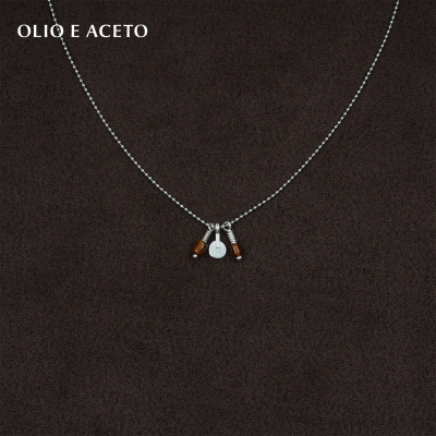 OLIO E ACETO油醋汁·纯银珊瑚流光吊坠项链
