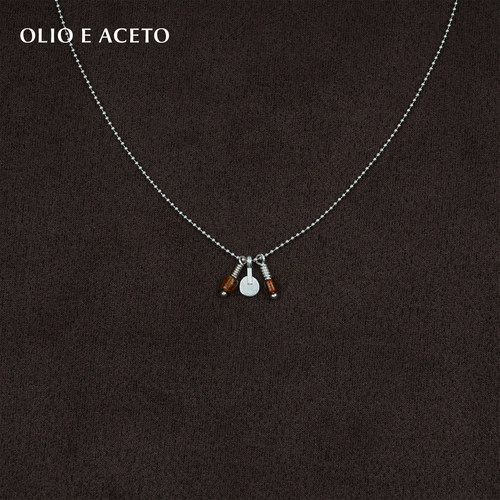 OLIO E ACETO油醋汁·纯银珊瑚流光吊坠项链