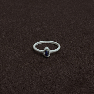 OLIO E ACETO油醋汁·纯银花蕊戒指 红蛇皮玉青金石 新年礼物