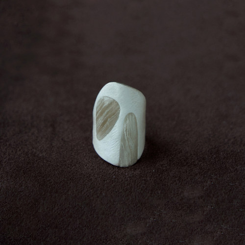 OLIO E ACETO油醋汁·纯银果肉戒指 千层水晶巴西红玛瑙