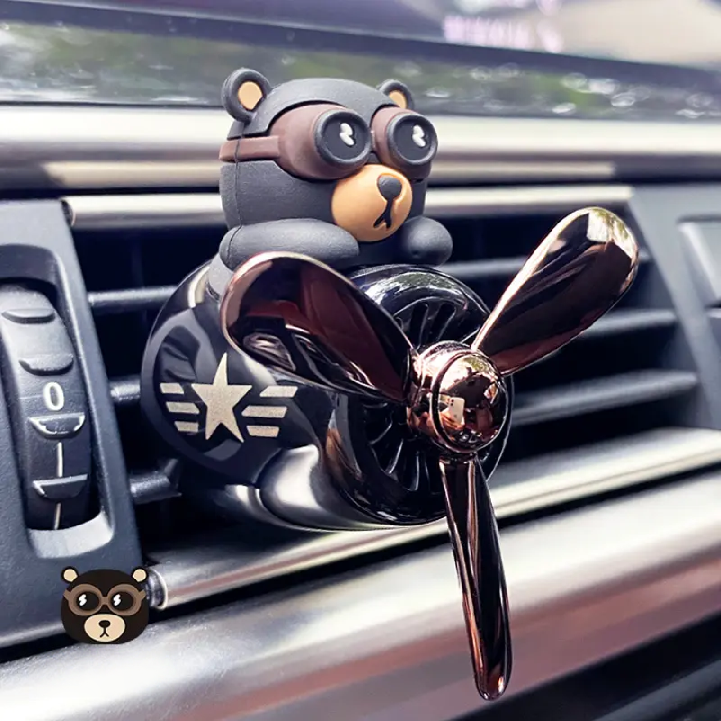 车载香薰出风口小飞机风扇香氛车内装饰摆件男生网红空调汽车香水