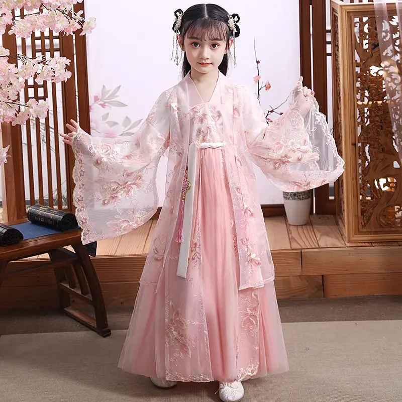 汉服女童春秋古装中国风新款