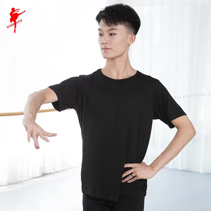 红舞鞋短袖男士莫代尔上衣圆领